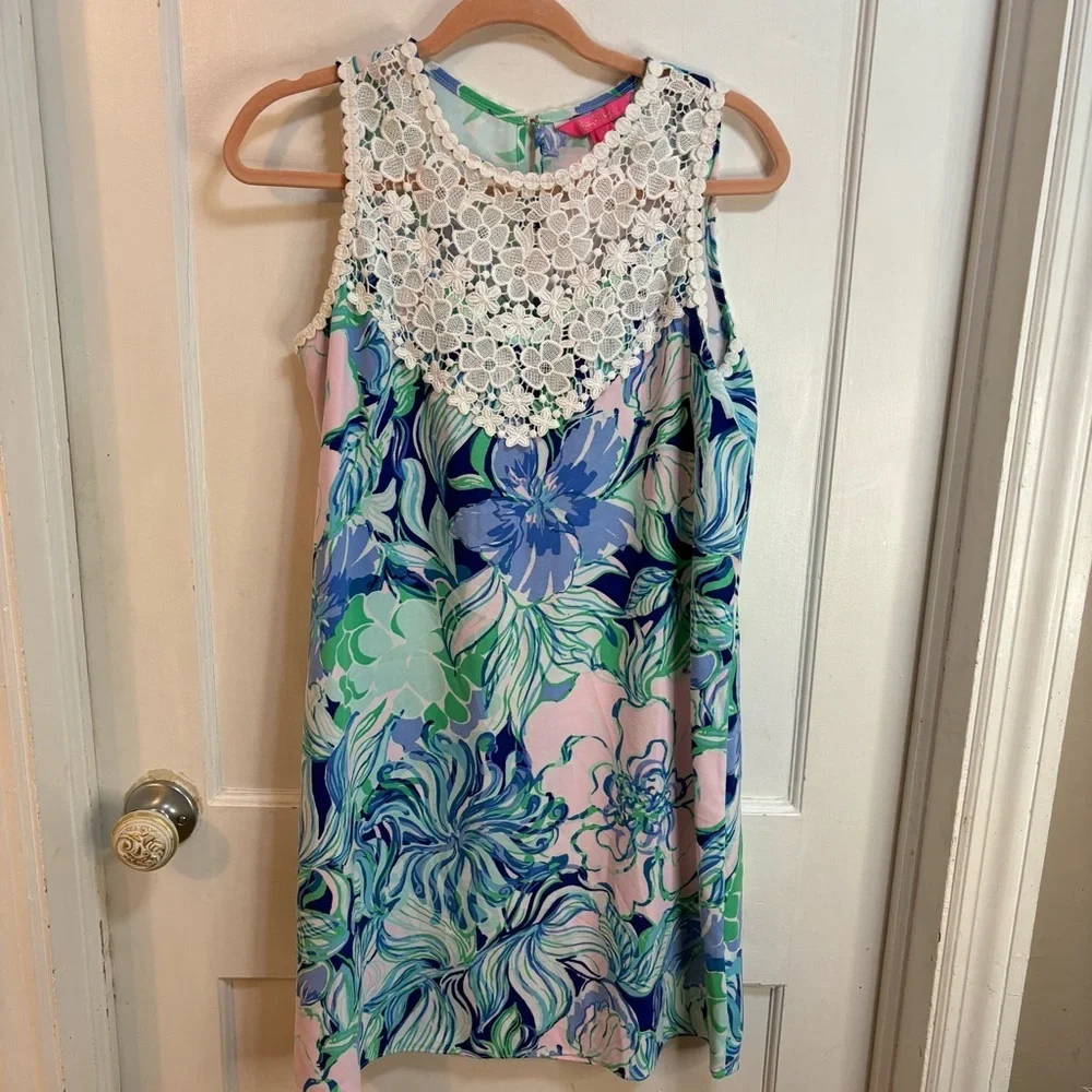 Lilly Pulitzer Nala Soft Shift Dress in Party Thyme print